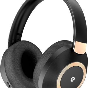 Active Noise Cancelling Headphones, Wireless Headphones Over Ear Bluetooth Headphones with Microphone, Transparency Mode, 70H Playtime, Hi-Res Audio, Deep Bass, Bluetooth 5.3, Lightweight Design,Black