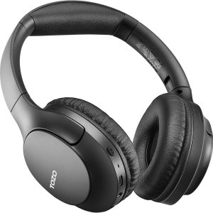 TOZO Bluetooth 5.4 Over Ear Headphones, ENC Call Noise Cancelling Mic, Foldable Wireless Headset, 70H Playback, Deep Bass Stereo Sound, Customizable EQ via Button & App, for Travel and Home, Upgraded